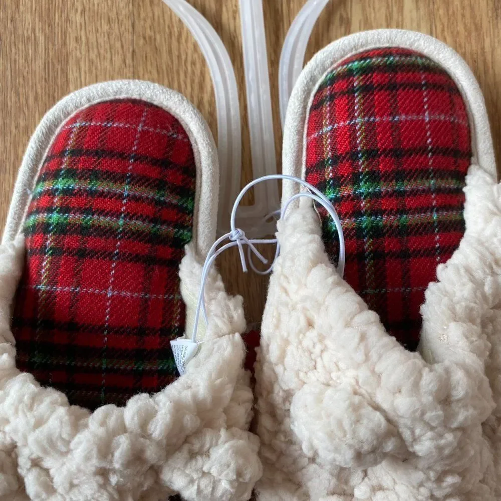 Wondershop Kid's Bear Plaid Slippers
